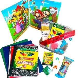 Super Mario Bros 75Piece School Supply, Art supply, Stocking Stuffers, Gift Idea